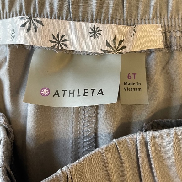 Athleta Light Grey Aspire Ankle Adjustable Jogger Sz 6 Tall - Picture 9 of 14
